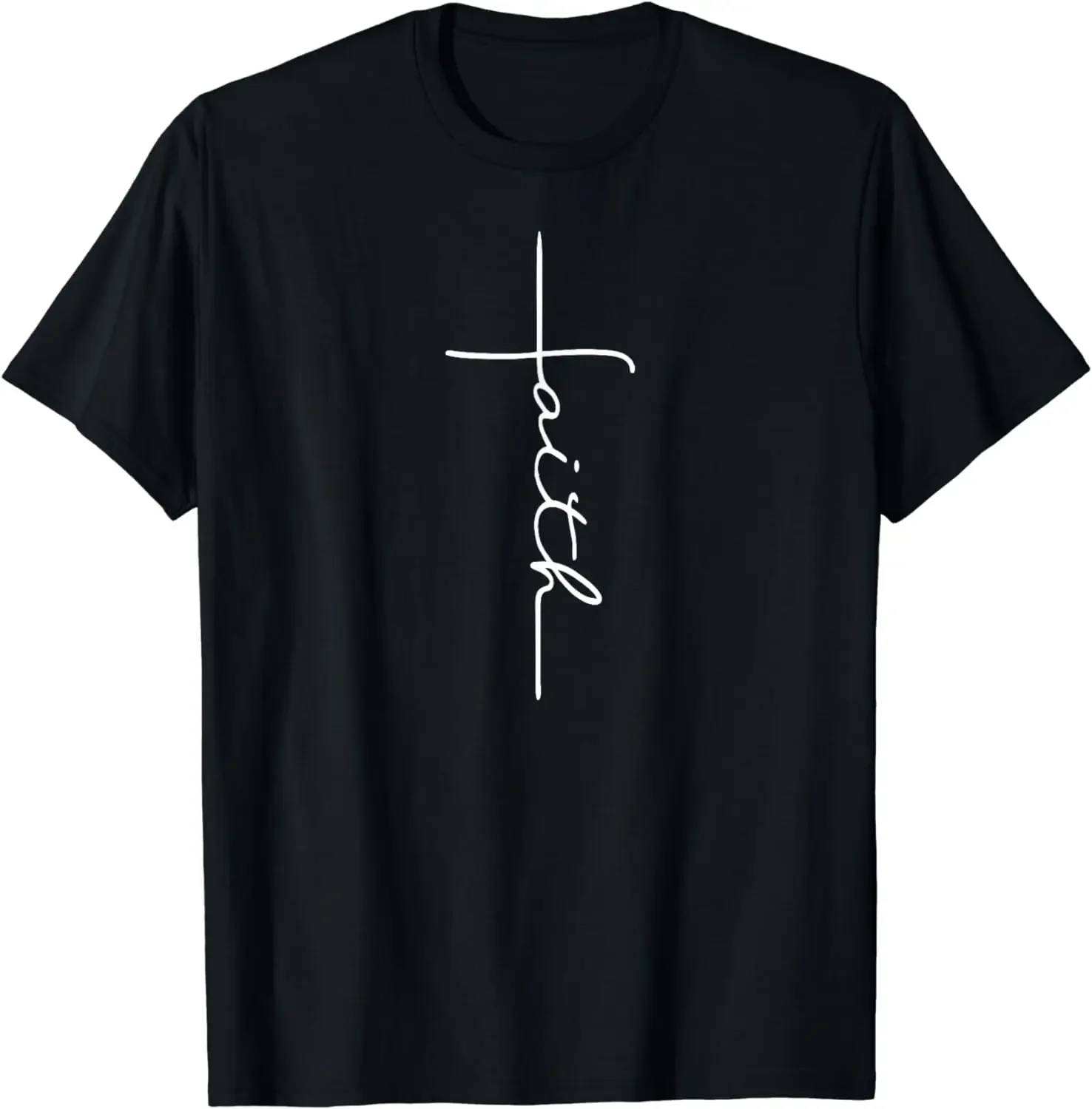 

2024 summer tops men clothing Faith Cross T-Shirt Christian T Shirt for Men Women Kids T-Shirt