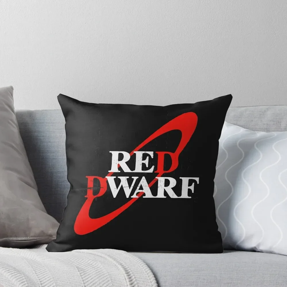 

Distressed Red Dwarf Logo Throw Pillow Decorative Cushion Plaid Sofa Pillow Covers Decorative pillow