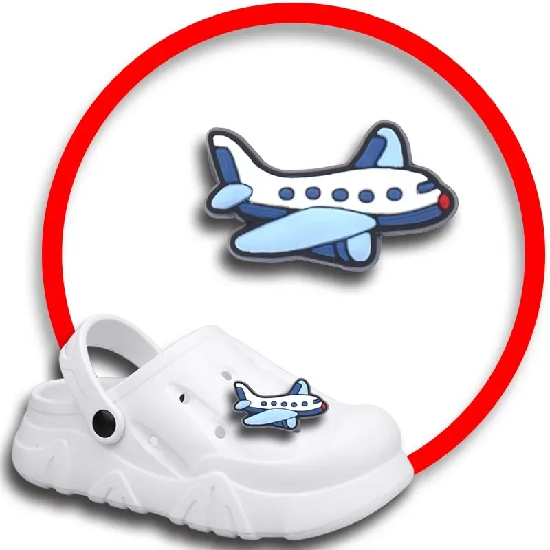 Breloques de chaussures d'avion pour Crocs, sandales, sabots, épingles à chaussures, accessoires de décorations de chaussures, badges pour hommes, garçons, filles, enfants