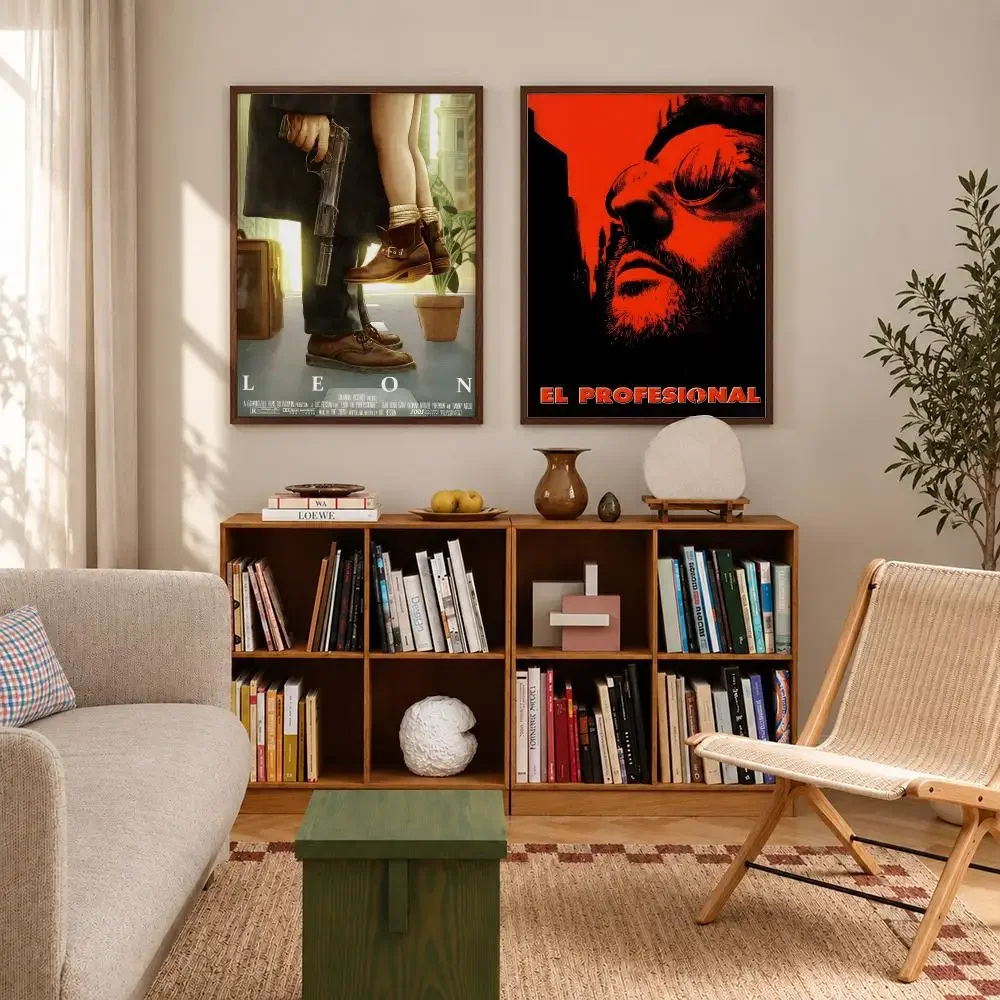 Classic Stylish Crime Thriller Movie Leon The Professional Poster Self‑Adhesive Waterproof Poster Sticker Wall Art Home Decor