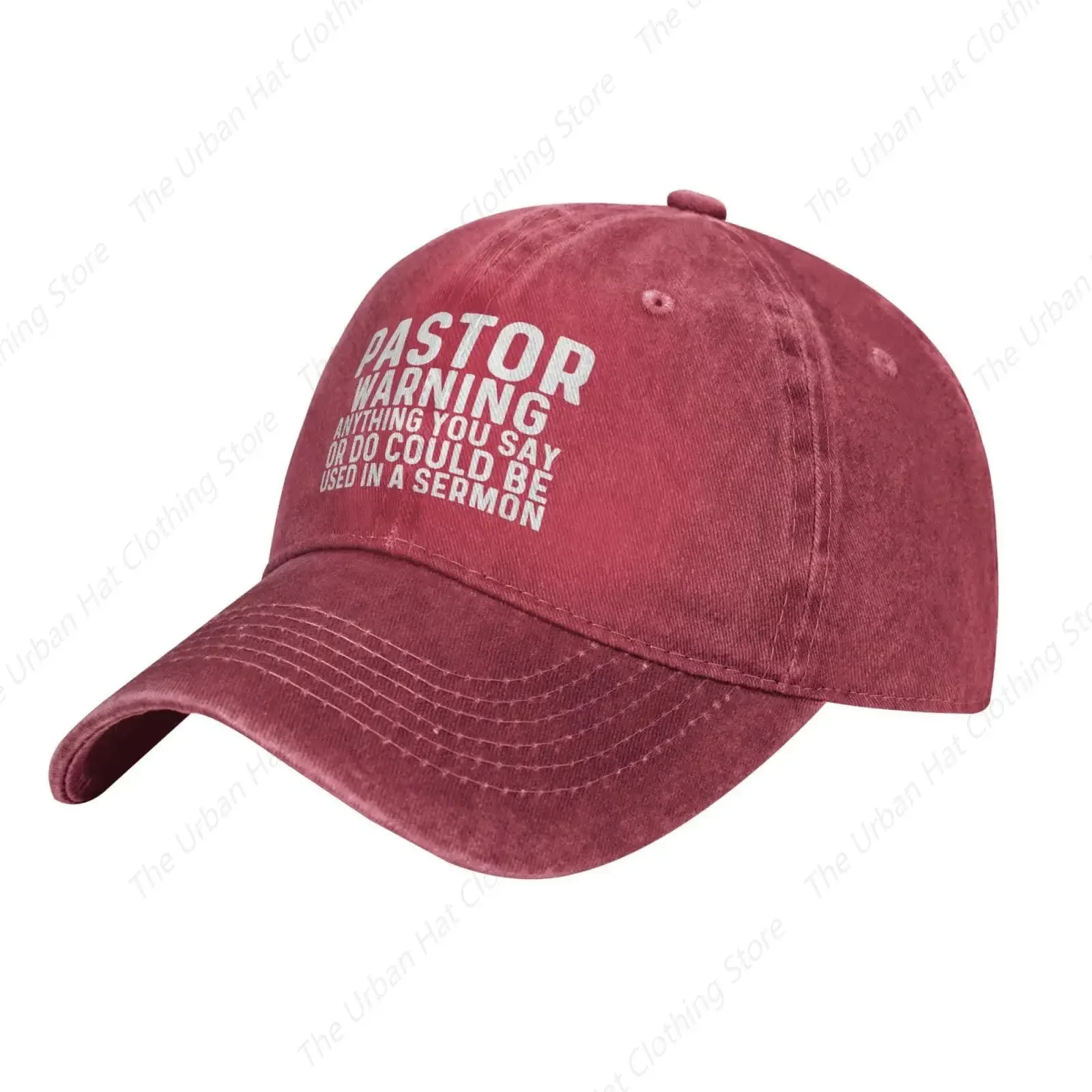 Funny Hat Pastor Warning Anything You Say Hat Men Baseball Cap Fashionable Trucker Caps for Women Ball Sun Hats Outdoor