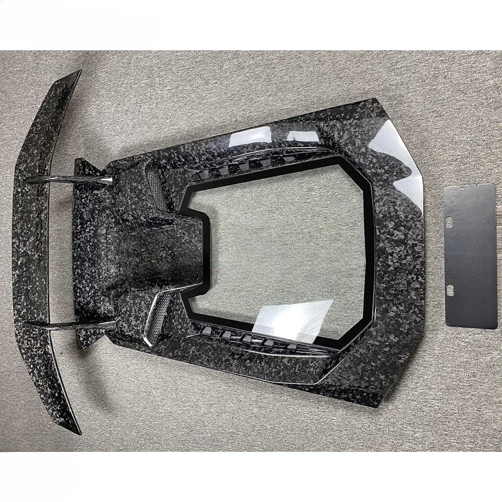 Performante Style Forged Dry Carbon Fiber Rear Engine Hood With Rear Spoiler Set For Lamborghini Huracan