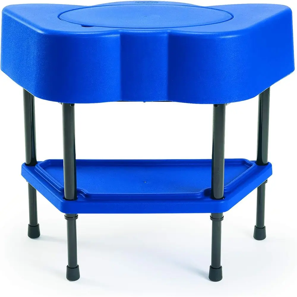 

Toddler Sensory Table with Lid, Blue, Adjustable Kids Sand & Water Activity, Ideal for Daycare and Preschool Play