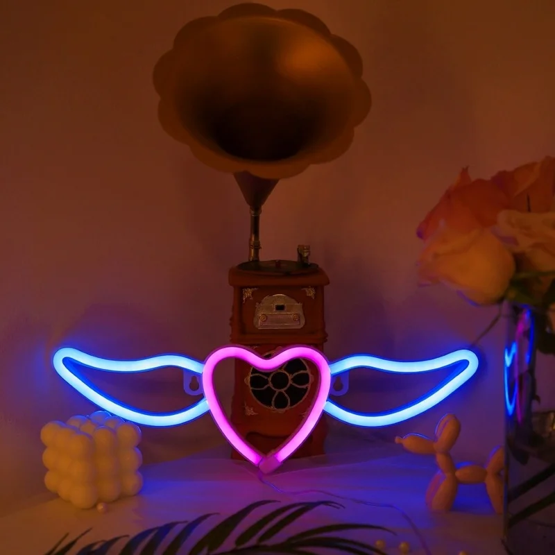 The New wing Neon Sign Light Wall Decorations Home wine glass LED Night Light Home Ornament Party Holiday Decor Kids Gift