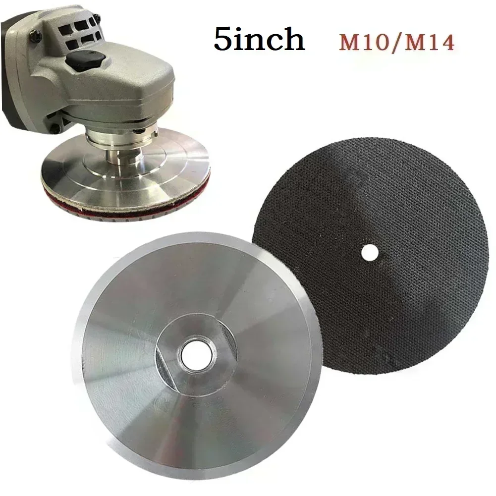 

1Pc 5inch Diamond Polishing Pad Backing Holder M10 Adapter Aluminum Base Backer Pad For Grinding Machine Polisher Tool