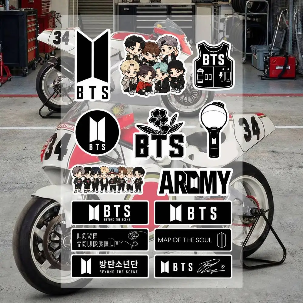 

B-TS Aesthetic Graffiti Stickers Waterproof PVC Decals for Car Motorcycle Skateboard Helmet Notebook