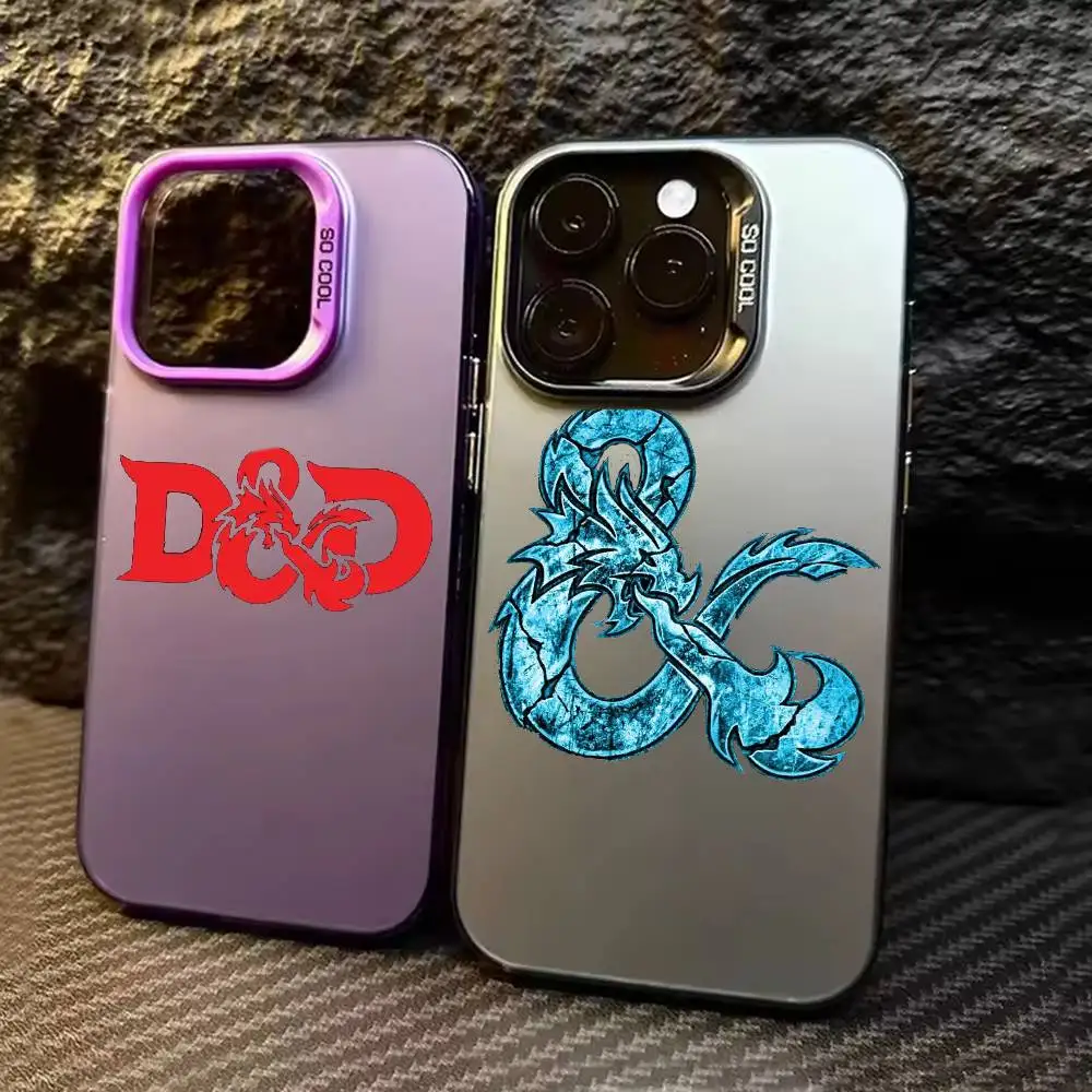 

D-dungeons and D-Dragons Phone Case Color Silver Shell For IPhone 17 16 15 14 13 12 11 Pro Max Plus