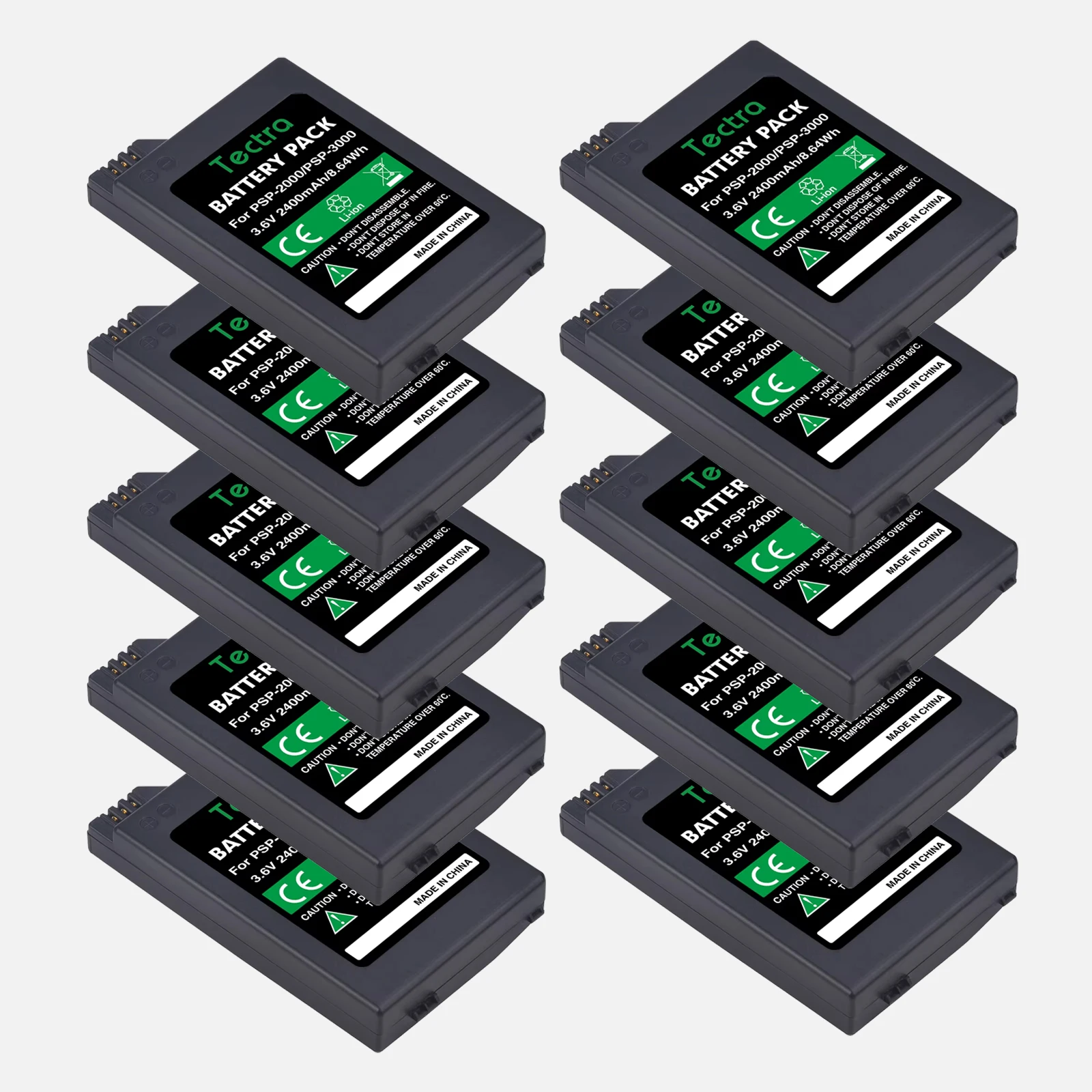 

10Pcs 2400mAH Battery for Sony PSP3000 PSP Slim 2000 PSP-S110 Console, PSP-2001, PSP-3000, PSP-3001, PSP-3002, PSP-3004