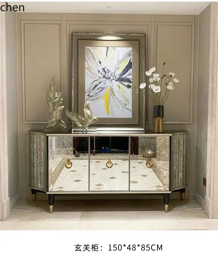 H5.26 modern coffee table size apartment living room household small tea table glass oval tea table TV cabinet group
