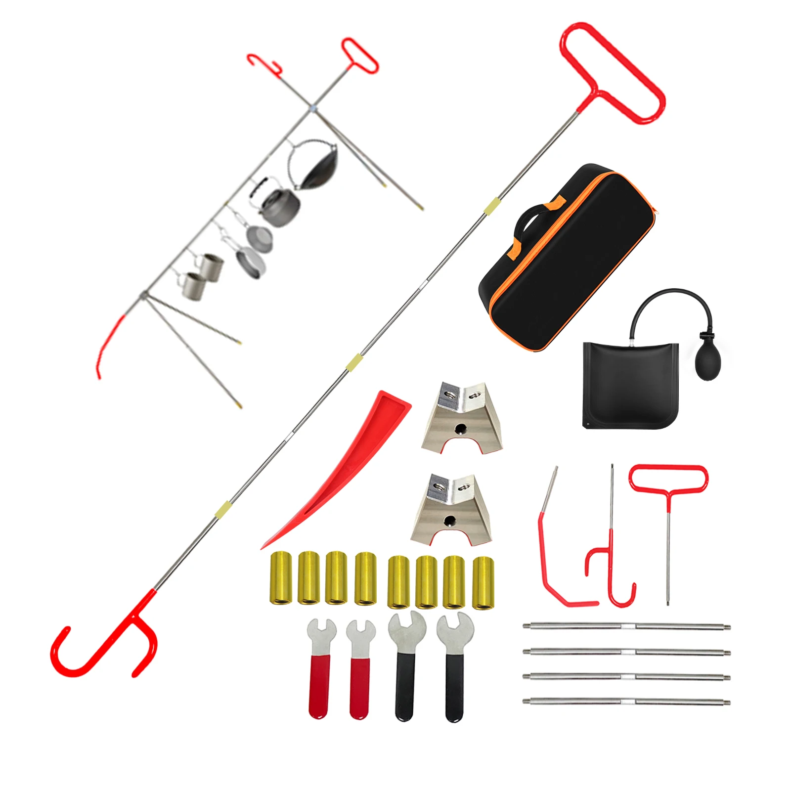 

Stainless steel long distance car emergency Key Hook tool, Upgrade the long-handled tool,quality TPU material,Car emergency kit