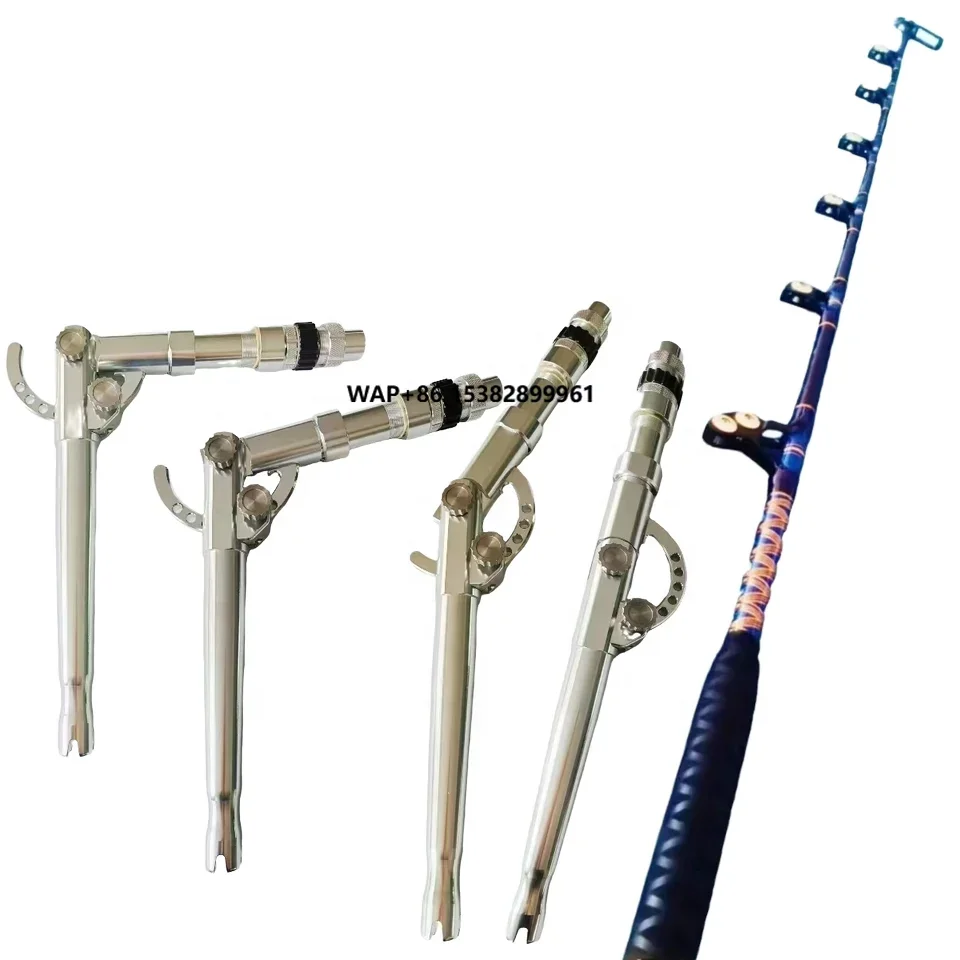 

New Adjustable Drag Fishing Rod Butt Game Fishing Rod Standing Aluminum Rod Handle