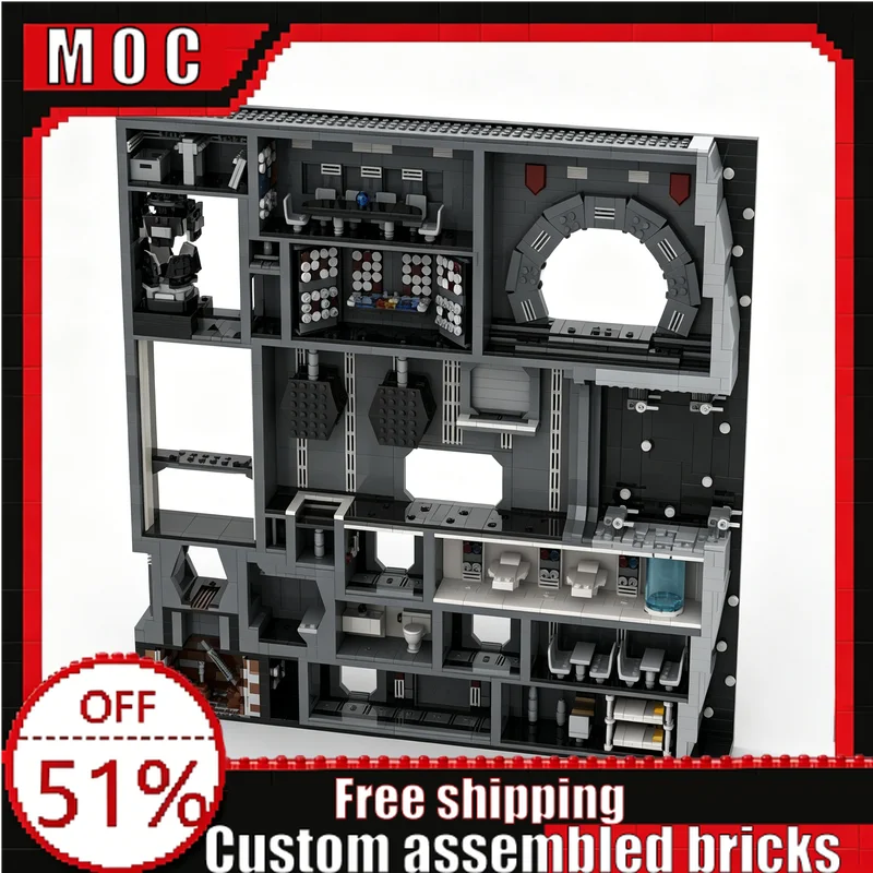 

2671 Parts MOC Space Station Diorama Model Building Blocks For Photo Frame Display Educational DIY Assembly Collection Toy Gifts