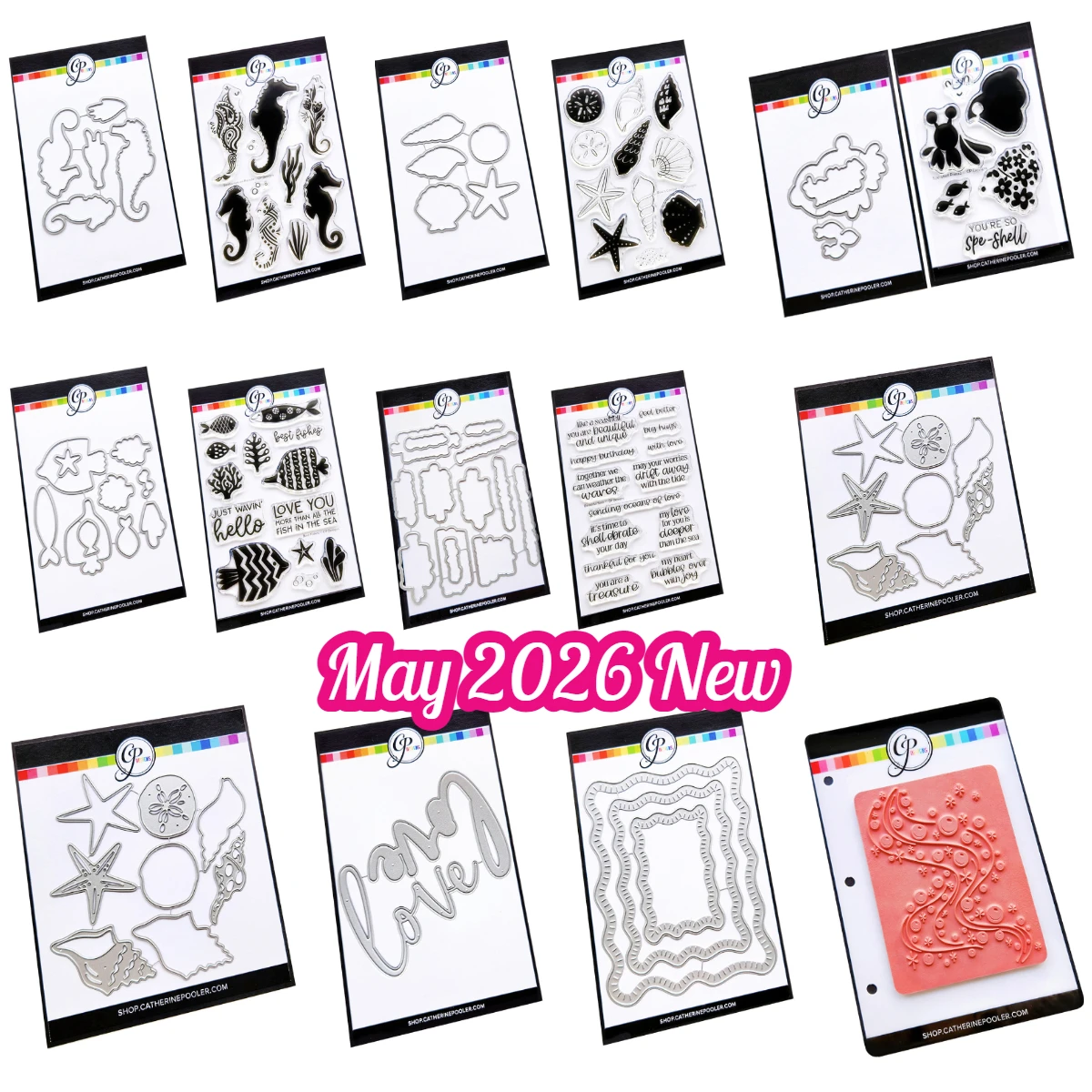 

Seahorses on Parade Clear Stamps and Metal Cutting Dies Scrapbook Diary Decoration Embossing Template DIY Make Card Album 2026