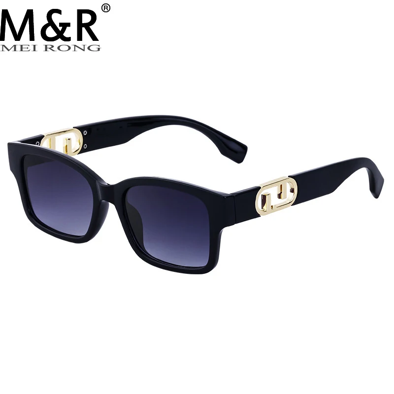 2023 Fashion New Women's Square Sunglasses Retro Gradual Hollow out Mirror Legs Men's Outdoor Tourism Glasses Gafas De Sol