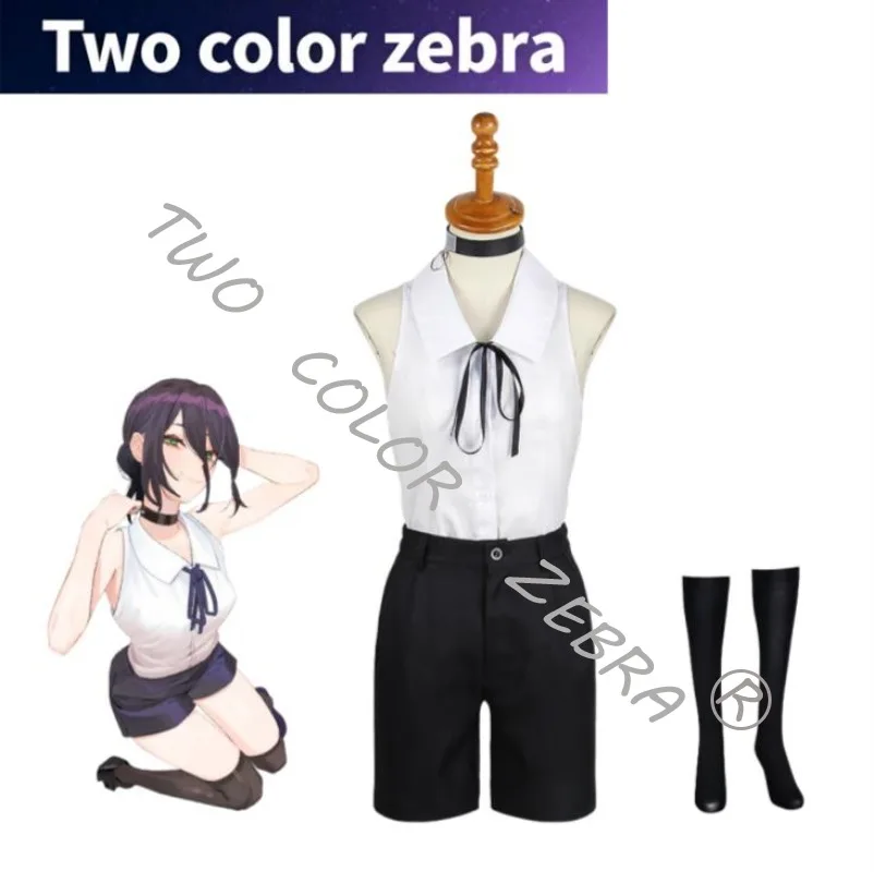 

Reze Kostüm Cosplay Outfits Shirt Krawatte kurze Perücke Halsring Frauen Anime Party Girl Geschenk Uniform Halloween Cosplay