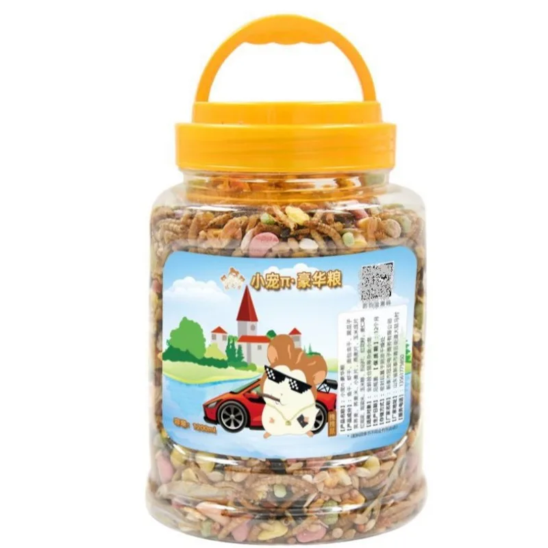 Hamster Staple Food Feed Fruits and Vegetables 1200ml Hamster Flower Rat Golden Bear Mealworm Dried Nutritious  Delicious Food