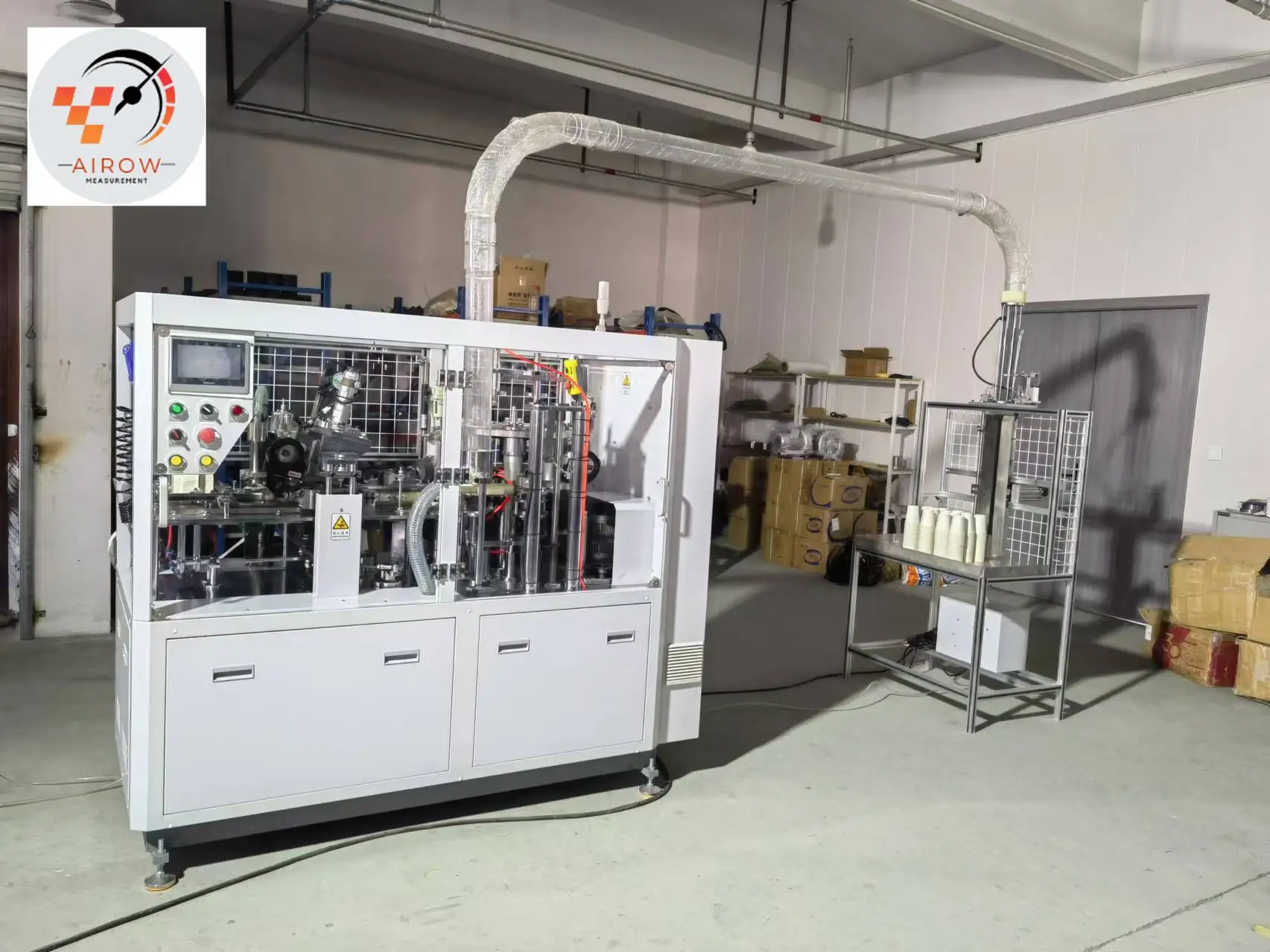 AIROW Hot Selling Fully Automatic Paper Folding Machine for Disposable Coffee and Tea Cups 120 Pcs/Min 2-Year Warranty