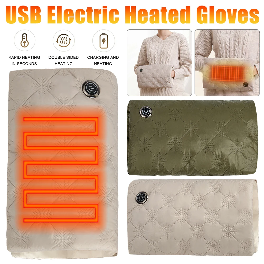 

Electric Heating Hands Warmer USB Charging Heating Pad Warmer Pouch Sleeping Pillow Pack Winter Handwarmer For Waist Feet Hand