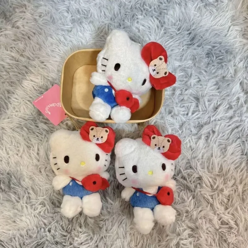 

Little Fish Crossbody Bag Hellokittys Plush Doll Girl Summer Bag Pendant Sanrios Cartoon Doll Kitty DIY Keychain Birthday Gift