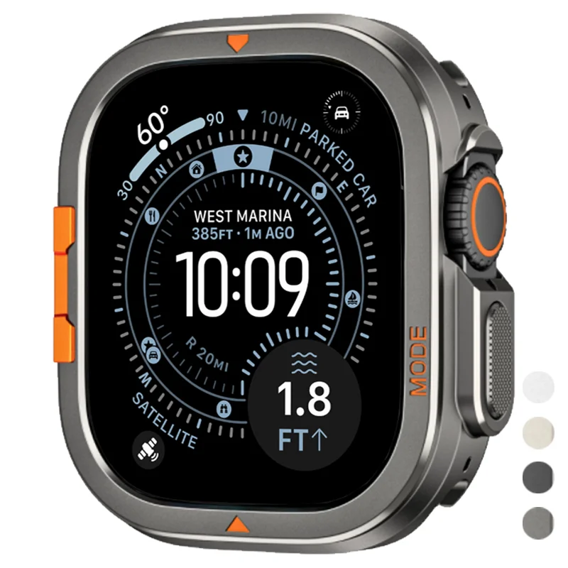 

Роскошный металлический корпус из нержавеющей стали для Apple Watch Ultra 3 2 1 49 мм для iwatch Series 11 10 46 мм 9 8 7 6 5 SE 4 45 мм 44 мм