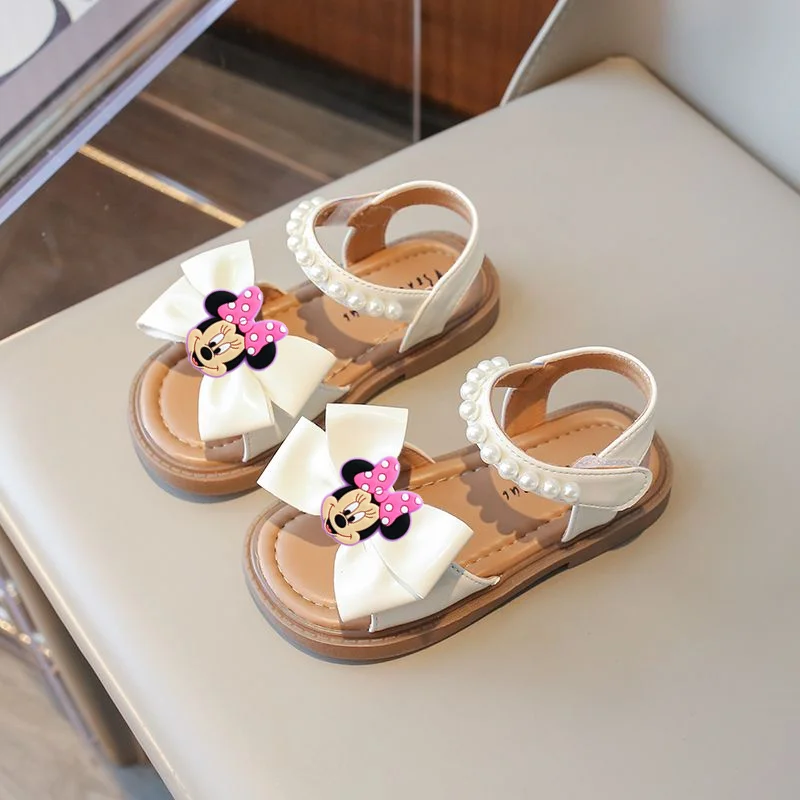 

Disney Princess Casual Beach Shoes Bow Soft Sole Baby Toddler Shoes Mickey Mouse Minnie Girl Sandals Summer children Slippers