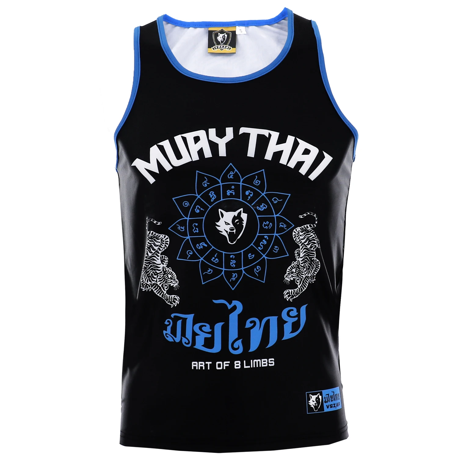 VSZAP Twin Tigers trening rekreacyjny MMA sportowa koszulka bez rękawów męskie Fitness elastyczne Muay Thai walki szybkie suche ćwiczenia