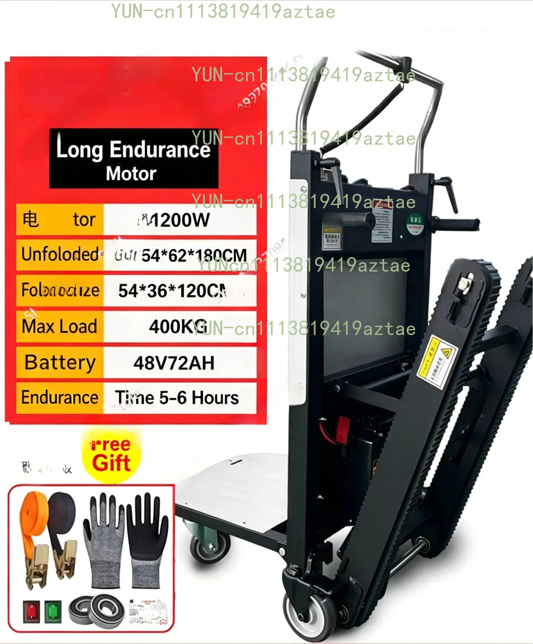 Electric Stair Climbing Car for 400KG Home Improvement Crawler Type up down Stair Climber Vehicle Flat Truck Staircase Tool