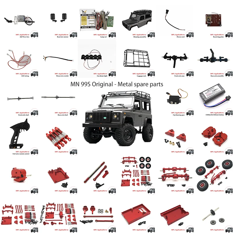 Kit de amortiguador de varilla de montaje de eje delantero y trasero, piezas de automóvil RC, actualización de metal, MN 1/12, D90, D91, D96, MN98, 99S