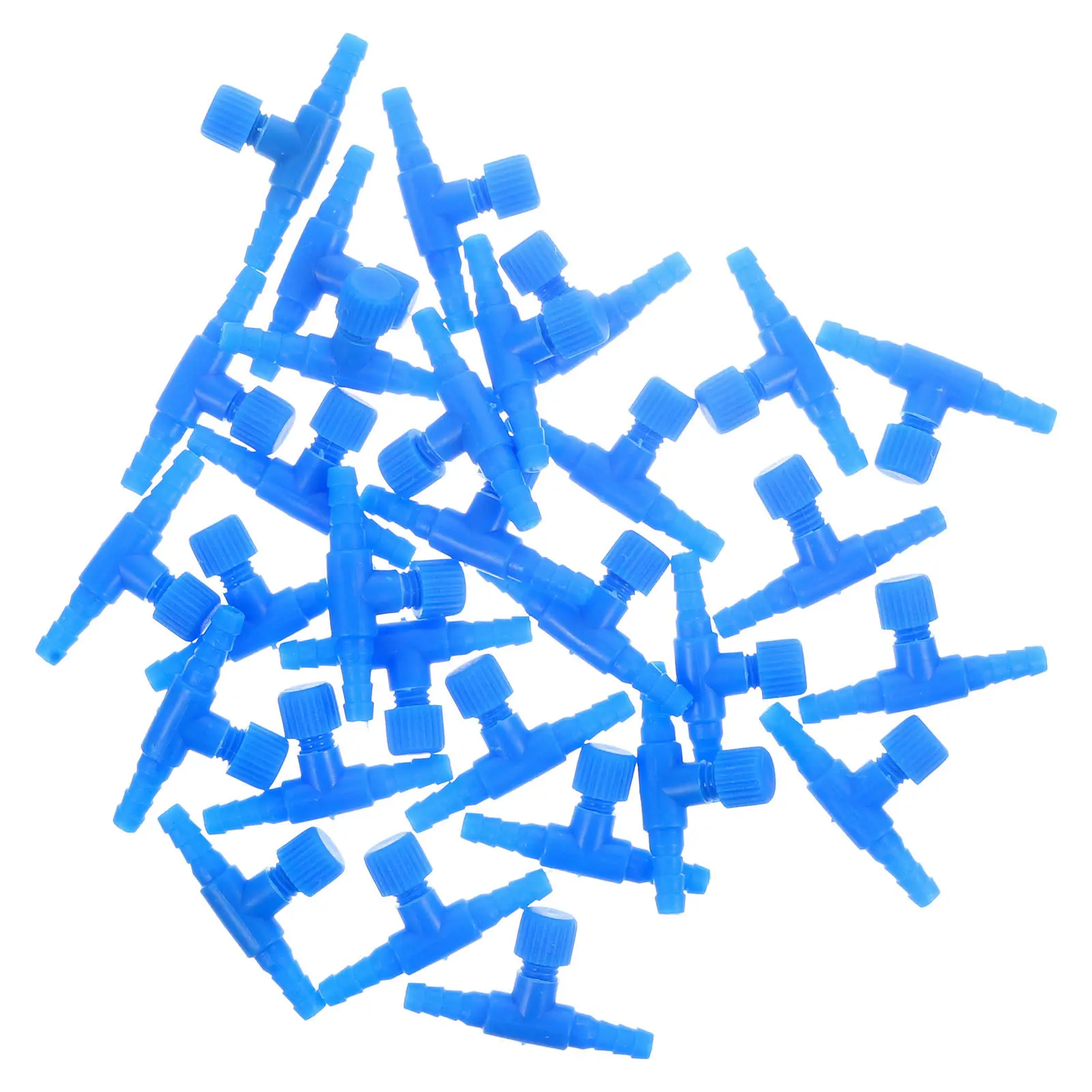30Pcs Aquarium Accessory T-Shaped Control Valve Inline Connector for Fish Tank Adjustment Wear-Resistant Compact