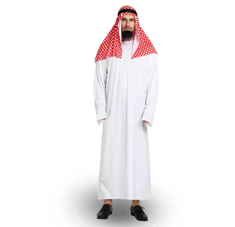 Prince Arabic Clothing Muslim Dubai Middle East National Robe Male Stage Show Costume Accessoriess Halloween Cosplay Outfits