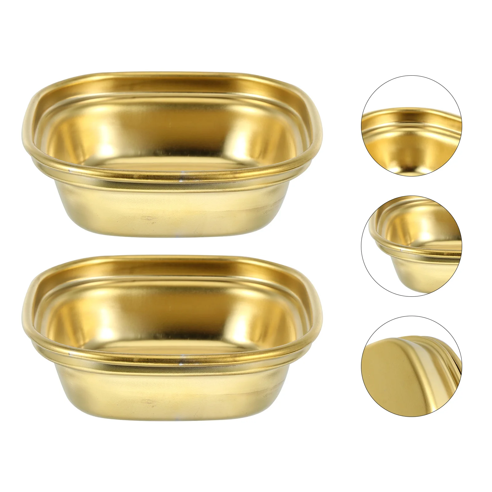 2 قطعة أطباق توابل من الفولاذ المقاوم للصدأ حافة ناعمة للمطبخ التخييم شواء نزهة طبق توابل وصلصة التوابل لوحة المقبلات