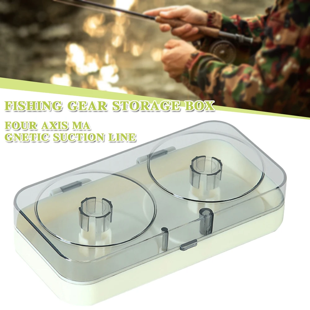 1PCS Plastic Magnetic Fishing Line Box With Four-Axis Multi-Purpose Fishing Line Organiser For Outdoor Fishing