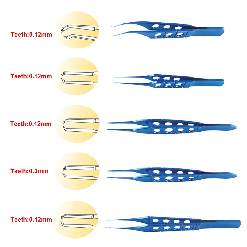 

Titanium Alloy Eye Castroviejo Suturing Forceps Eyelid Forceps Ophthalmic Instrument Autoclavable