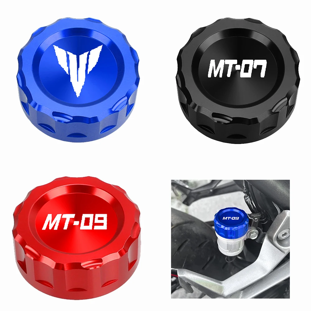 

For Yamaha MT07 MT09 MT10 MT03 MT25 Tracer 700 900 9 7 gt Motorcycle Rear Brake Fluid Tank Cap Oil Tank Reservoir MT-07 MT-09 R7