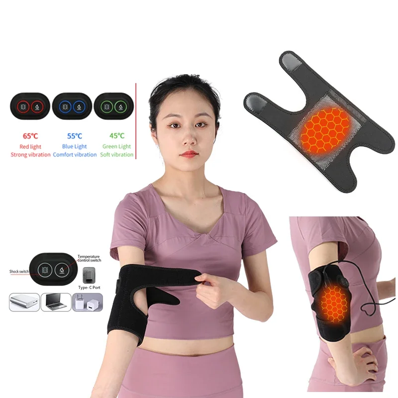 USB Heated Elbow Wrap Elbows Electric Heating Arm Elbow Pad Wrap Brace Portable Heated Wrist Arm Sleeve Brace Support