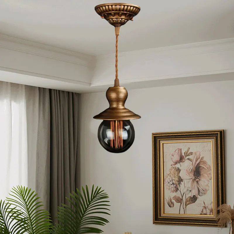 

Decoration Salon Edison Loft Style Vintage Industrial Retro Pendant Lamp Light e27 Holder Iron Restaurant Bar Counter Bookstore