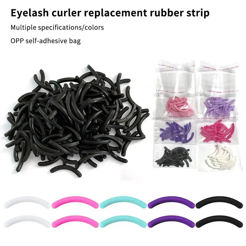 120Pcs/Box Silicone Rubber Strip For Eyelash Curler, Soft Silicone Replacement Pad For Eyelash Curler, Universal Eyelash Curler