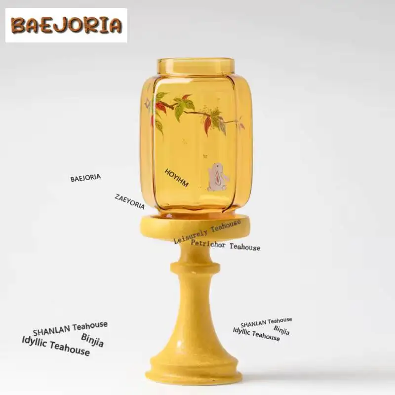 Decal Golden Osmanthus Candle Holder Luxury Scented Aromatic Candles Candle Lights Tea Services Room Decor Decoration Collection