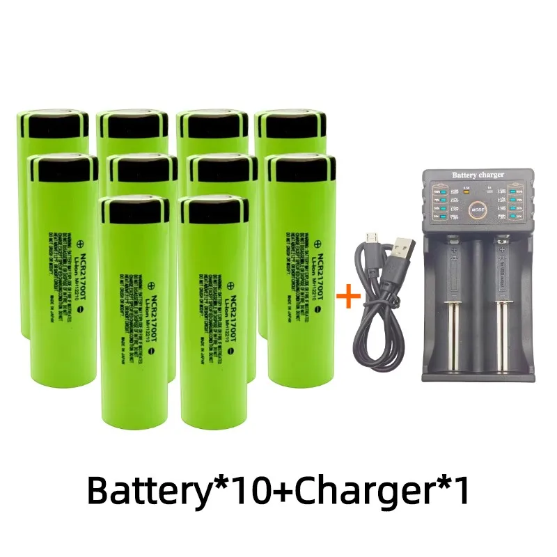 21700 Battery Rechargeable Battery 3.7V 4800mAh 50A Power Li-ion High Discharge Batteries for Electrical Tools+charger