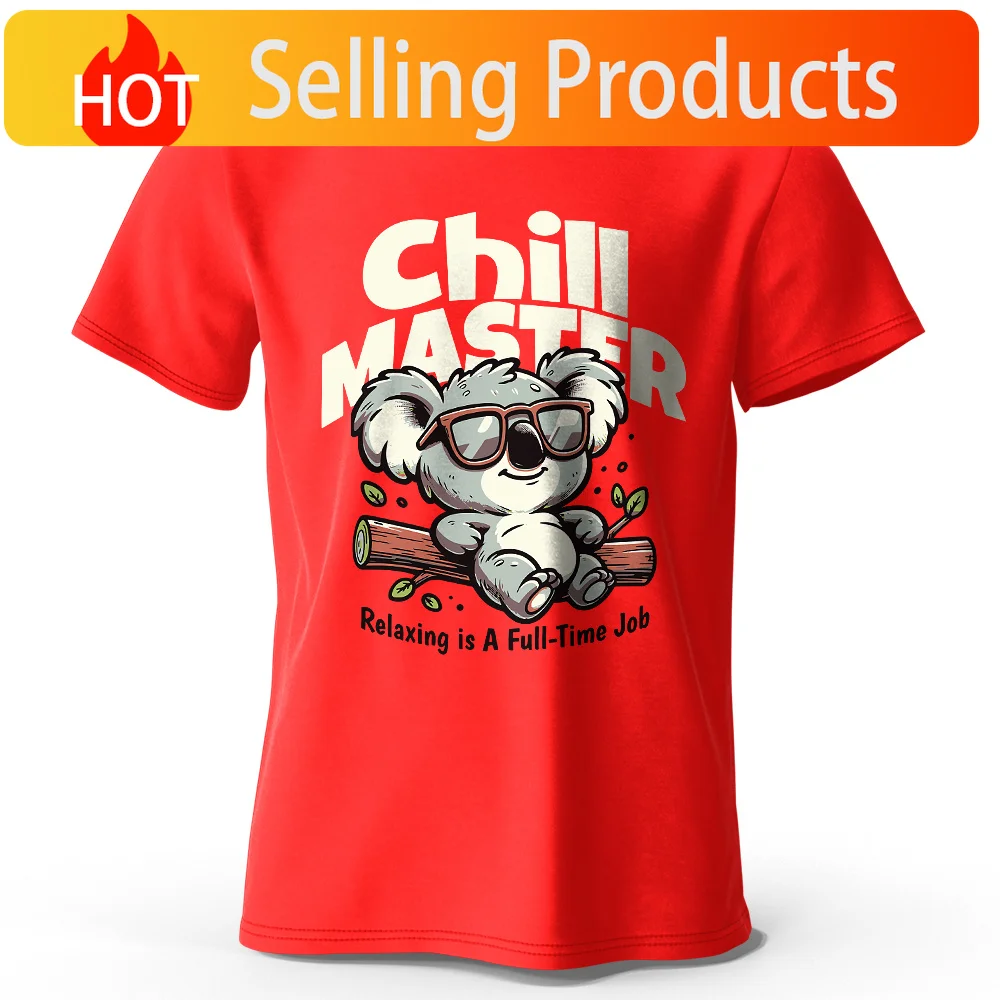 Whimsical Hand-painted Animal T-shirt 100% Cotton - Cute Cartoon Style Comfortable Wear for Kids & Adults