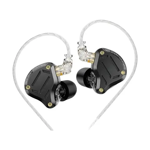 Kz zs10 pro 2 fone de ouvido de metal alta fidelidade no ouvido baixo earbud interruptor de ajuste de 4 níveis fone de ouvido monitor esportivo som redução de ruído fone de ouvido