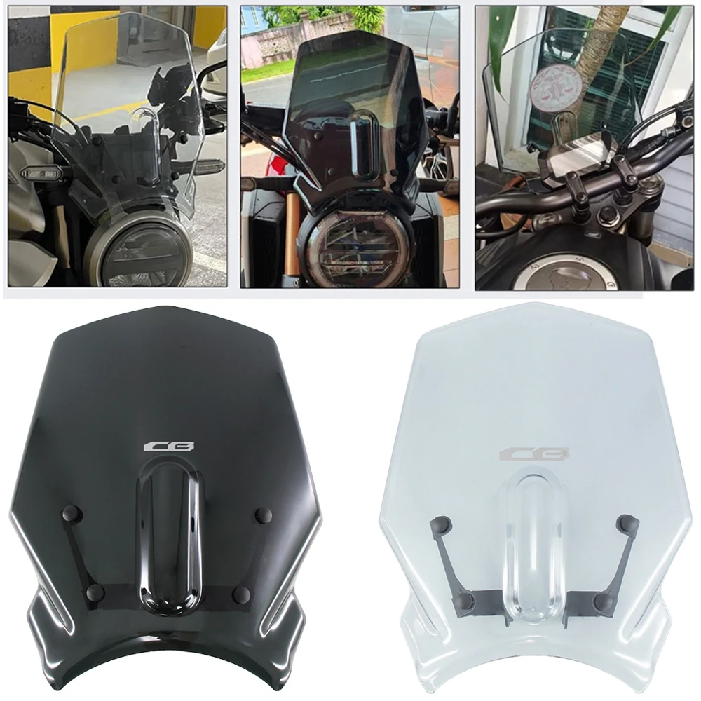 

Ветровые стекла для Honda CB650R 19-23 CB1000R 18-21 Лобовое стекло CB125R CB150R CB250R CB300R NEO Sports Cafe 2018-2023 Дефлектор ветра
