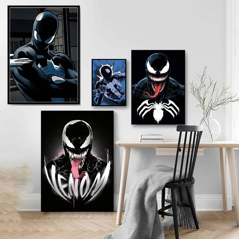 Cool H-VenomS 블랙 포스터 프레임 없는 포스터 크래프트 클럽 바 종이 빈티지 포스터 벽 예술 그림 침실 연구실 스티커