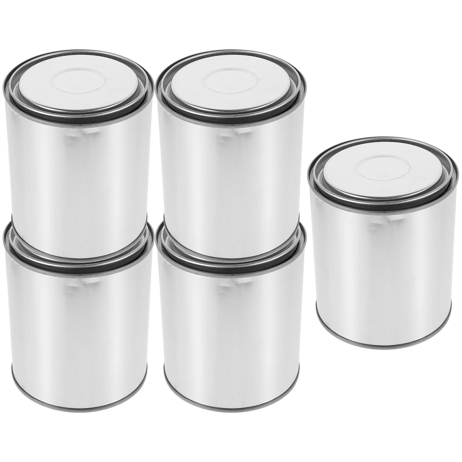 5pcs Empty Metal Paint Cans with Lids Paint Storage Containers Tiny Empty Pitch Small Metal Pails oil paint can