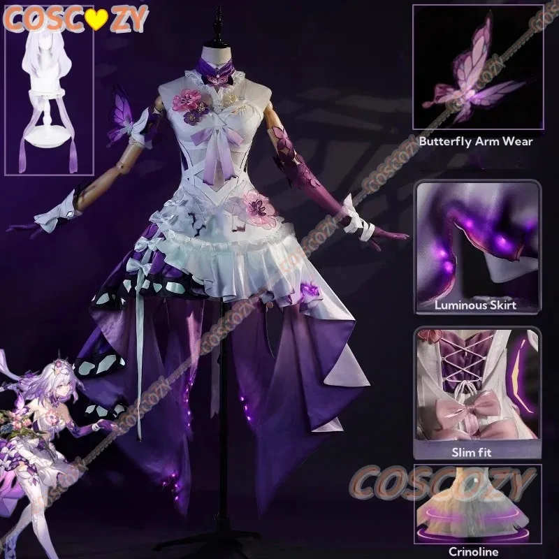 

Castorice Cosplay Costume Wig Game Honkai Star Rail Servant of Death Dress Headwear Luminous Uniform Halloween Girls Women Lady
