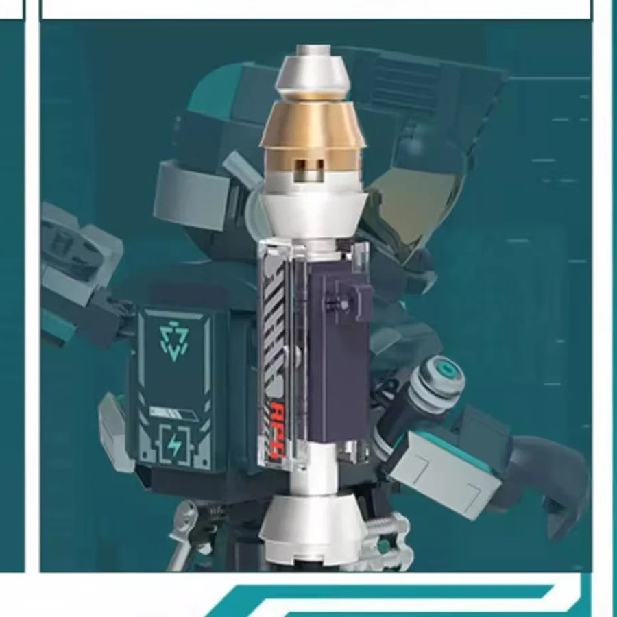 City Dream Hero Series Special Forces character building blocks. Green desktop decorative building block toys.