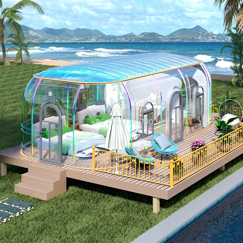 Luxury Bubble Room Outdoor Hotel Resort Starry Sky Room Clear Glass Dome House Camping Bubble Volferda Dome Room for Star View
