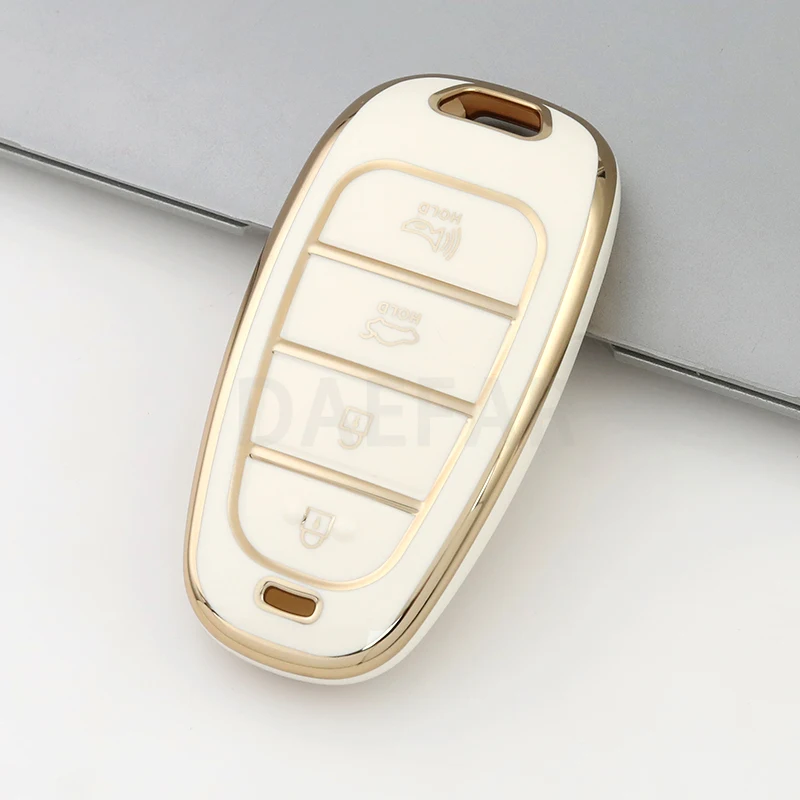 For 2020 2021 Hyundai Sonata Nexo DN8 Santa Fe TM Tucson NX4 Staria Ioniq 4 Buttons TPU Car Key Cover Case Shell Fob Accessories
