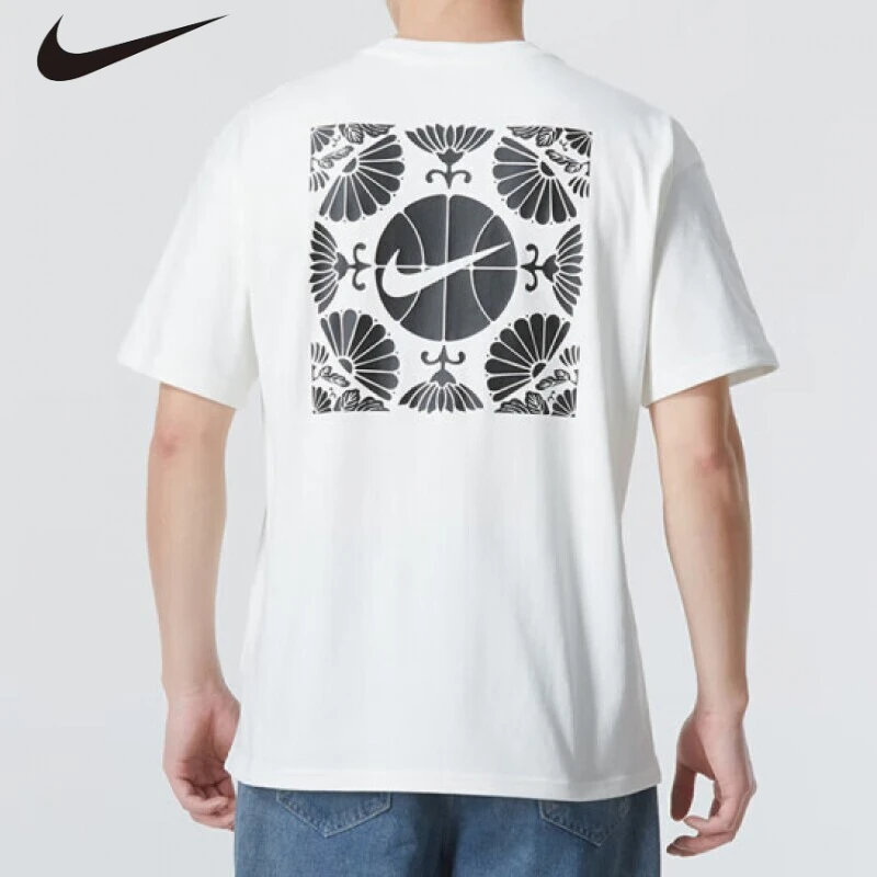 Fittee Authentic Nike Men's Fashion Print Loose Breathable Casual Sports Crew Neck T-Shirt FV8399-133