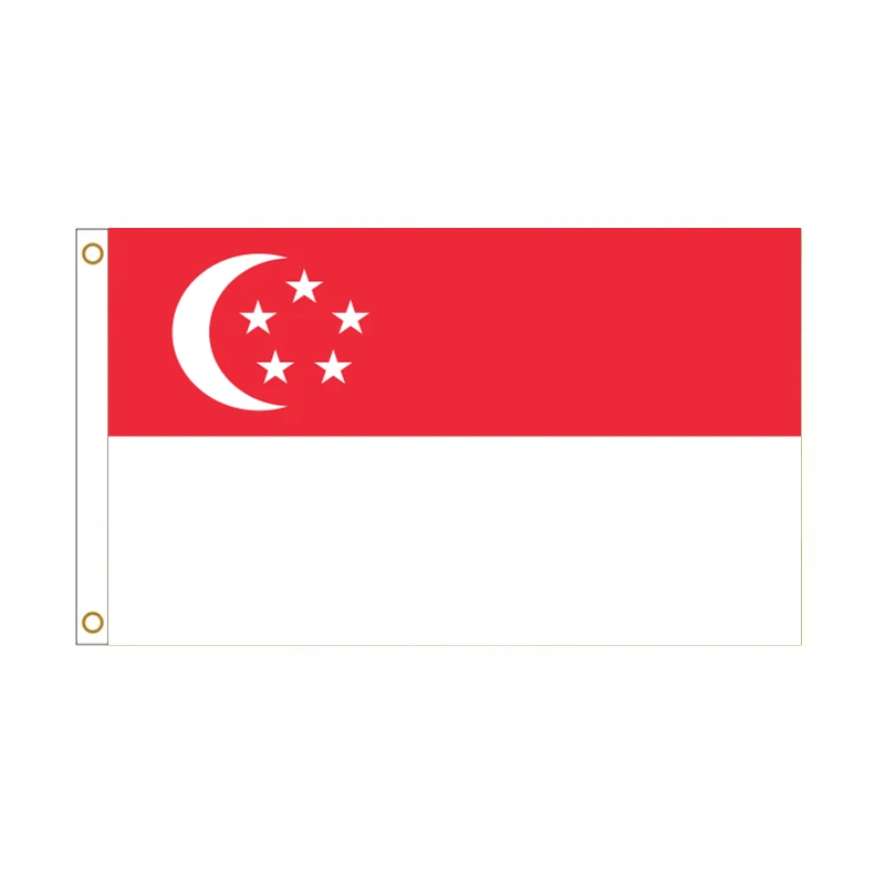 5 Pcs/lot Singapore National Flag 90x150cm Singapore Flag Republic of Singapore National Flag wholesale